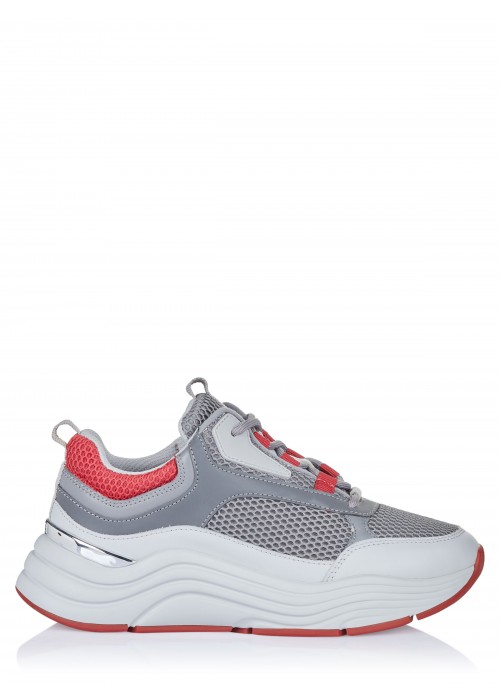 Mallet shoe grey-red