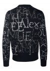 Alexander McQueen pullover schwarz-silber