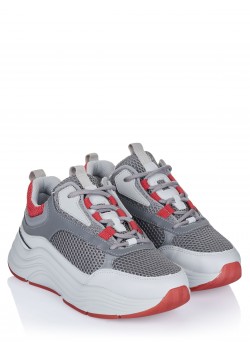Mallet shoe grey-red